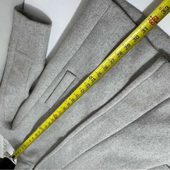 J. Crew wool blend funnel neck Light Gray minimalist, normcore Pea Coat - Picture 6 of 8